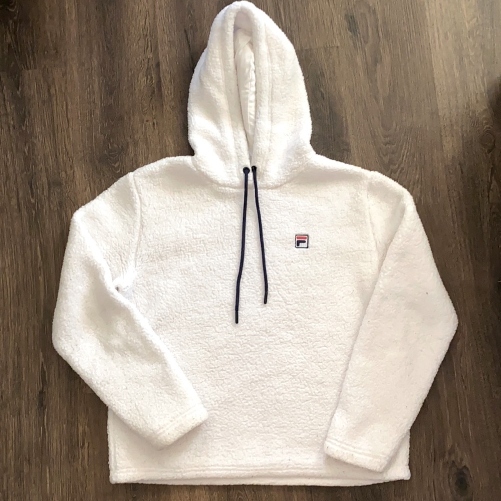 Fila Women’s Sherpa Crop Hoodie Pullover